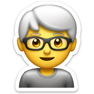 a guys with a smile on face ilooking on computer with  the word:"Finish" on the screen sticker