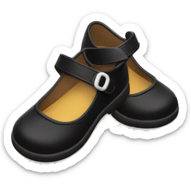  Pair of Black Mary Jane’s flat schoolgirl shoes sticker