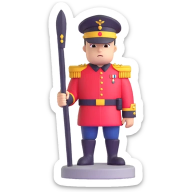 sentry guard standing at post sticker