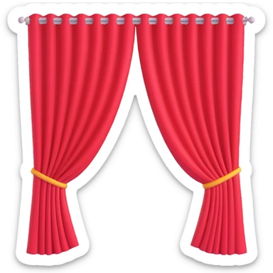 curtain plain  white sticker