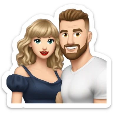 Taylor swift and travis kelce sticker