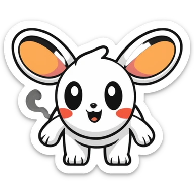 overwhelmed character with steam coming out of ears sticker