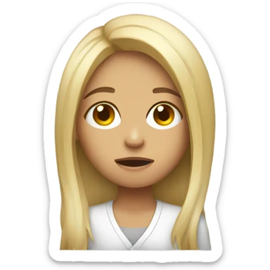 Girl with a hangover sticker