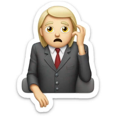 administrator frustrated with too many scheduling options sticker