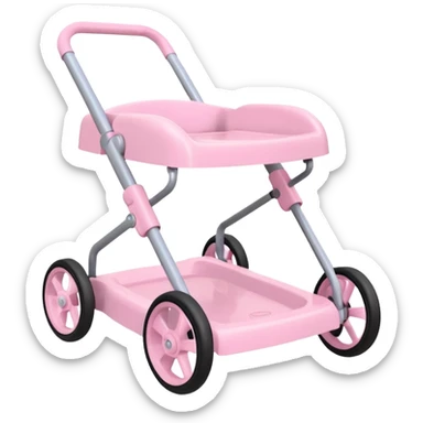 pink baby walker sticker