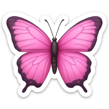 pink butterfly  sticker