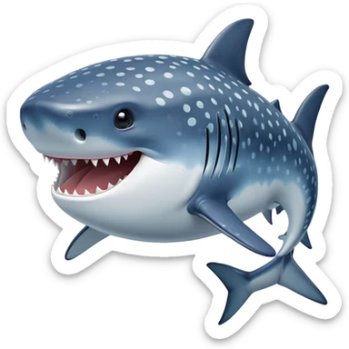 Whale shark no teeth sticker