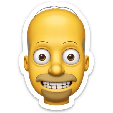 Homer Simpson with big eyes sticker