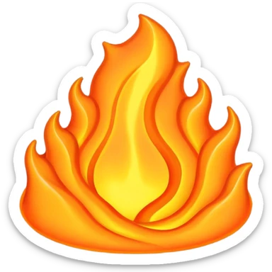 create an emoji of a little lava flow, no face just the lava, no volcano, something like a stain sticker