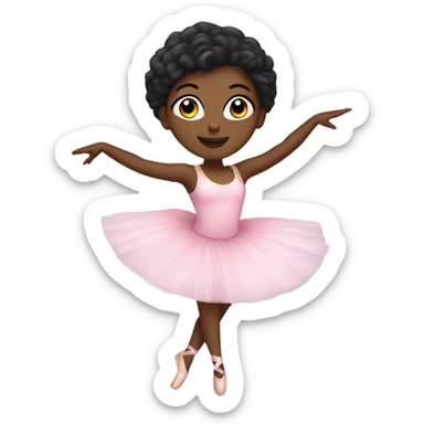 Black ballerina  sticker