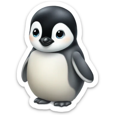 A baby emperor penguin  sticker