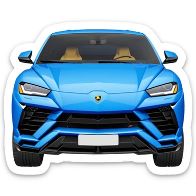 lamborghini urus de face bleu sticker