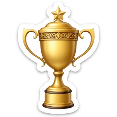  trophy for a winter holiday decorating contest sticker