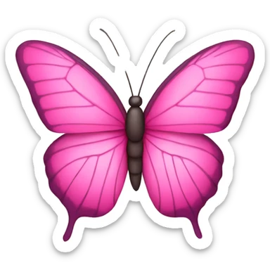 Pink butterfly  sticker
