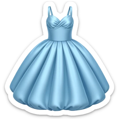 The bubble dress is typically a voluminous ball gown, designed to make Glinda look like she’s literally floating in a bubble. It features:  Pale blue or shimmering white-blue hues isolated  sticker