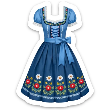 Dirndl with no human just the dress sticker