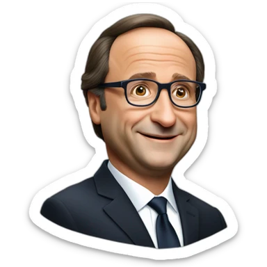 François Hollande fait coucou sticker