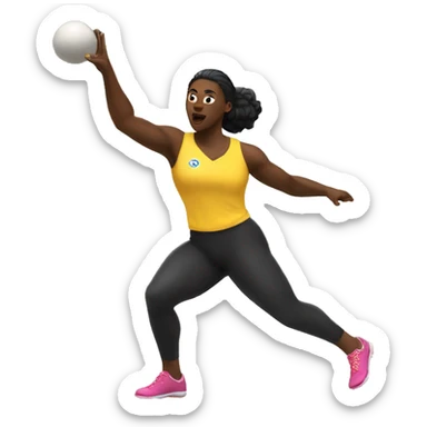 black woman throwing shot put sticker