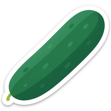 Flat design style cucumber sticker