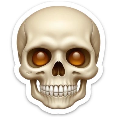 Skull. Shushing sticker