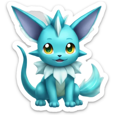 Kawaii Vaporeon-Glaceon-Pokémon full body sticker