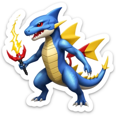 Veemon-Sharpedo-Garchomp-Ampharos-fusion sticker