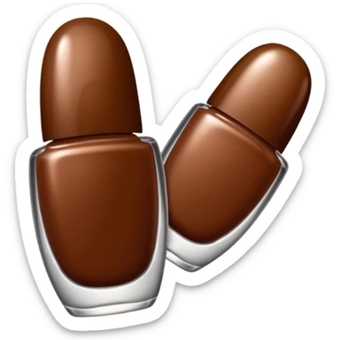 💅🏼 comme cet émoji, mais les ongles et le vernis en marron sticker