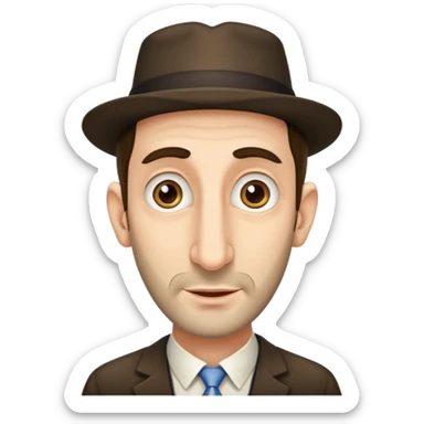 Stereotypical Jewish man with long nose sticker