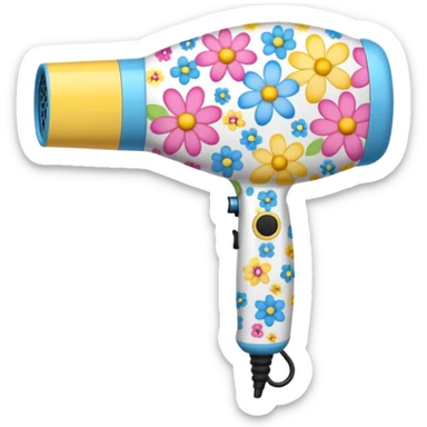 Cute Hair dryer, different flower designs and pattern sticker