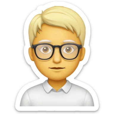 alguien con lentes tes amarillo sticker