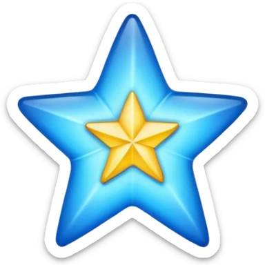 make a blue star sticker