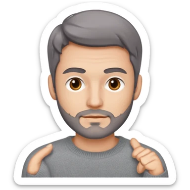 cashmere sweater grey men sticker