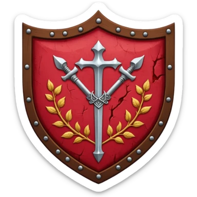 brasão medieval rosa de sangue vermelha sticker