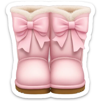 Mini light pink uggs with bow sticker