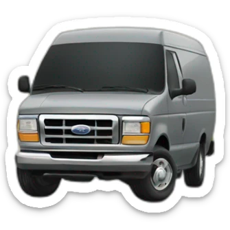 Ford Gray Van on the road sticker