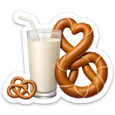 Pretzel and milk sticker
