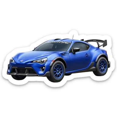 Off-road Lengthened 4-door wheelbase widened pearly midnight dark cobalt blue 2nd generation 2025 Toyota 86 off-road hypercar racer sticker
