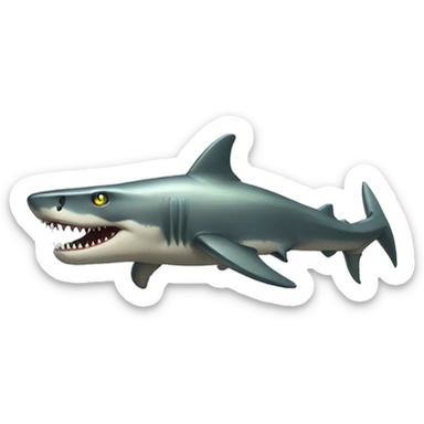 Full body edgy shiny shark-alligator-raptor sticker