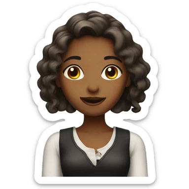 Girl at happy hour sticker