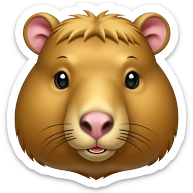 uma moeda de capybara fofinha kawai sticker