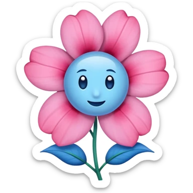 Apena faça uma Flor de uma cor azul q nem uma rosa mucha sticker
