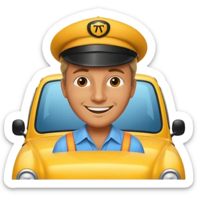taxi driver sticker