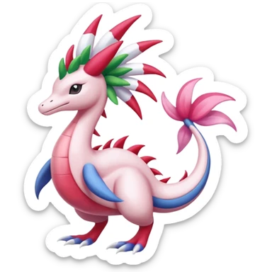 Mezprit-Milotic-Shaymin-Palkia-Pokémon-fusion, full body sticker
