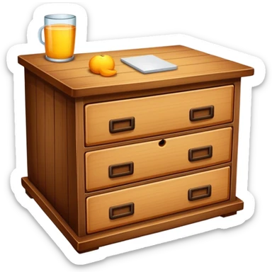table with drawers sticker