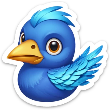 blue bird from Brazil, rio sticker