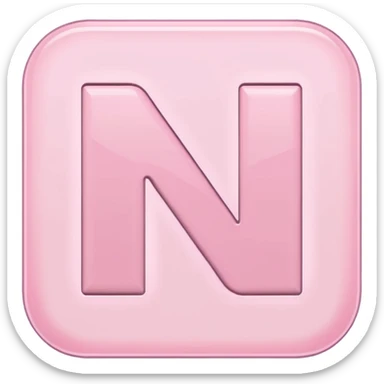 Netflix aesthetic "N" logo in pastel pink sticker