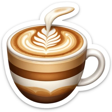 Latte art sticker