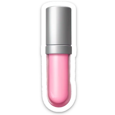 create a babypink lipgloss tube that is opened and a little drop falling down from it  sticker