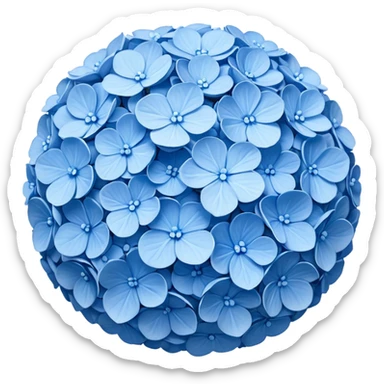 blue hydrangea  sticker