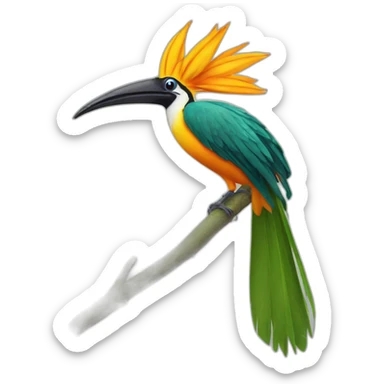 Bird of paradise sticker